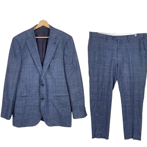 Suitsupply 3 Piece Wool Silk Linen Suit Size 46L - Picture 1 of 11
